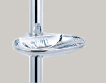 H-24 ROUND CHROME SOAP DISH BATH/SH