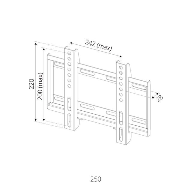 SIH FIXED TV BRACKET UP TO 42''/40KG