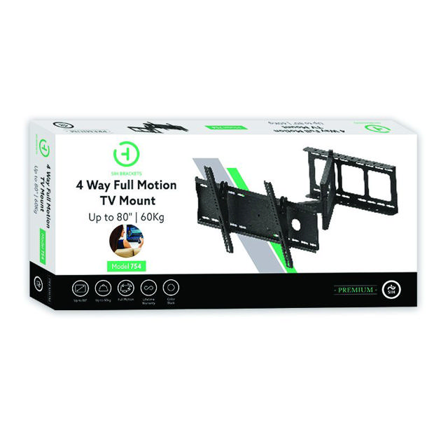 SIH TV MOUNT 4 WAY UP TO 80''/60KG