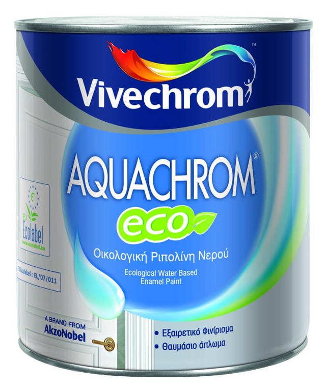 VIVECHROM ΛΕΥΚΟ GLOSS AQUACHROME ΟΙΚΟΛΟΓΙΚΗ ΡΙΠΟΛΙΝΗ ΝΕΡΟΥ ΕΞΑΙΡΕΤΙΚΗΣ ΠΟΙΟΤΗΤΑΣ 750ML