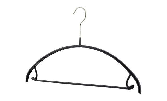 MAWA CLOTHES HANGER WITH BAR BLACK 2PCS