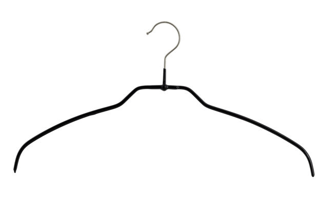 MAWA CLOTHES HANGER SILHOUETTE LIGHT BLACK 4PCS