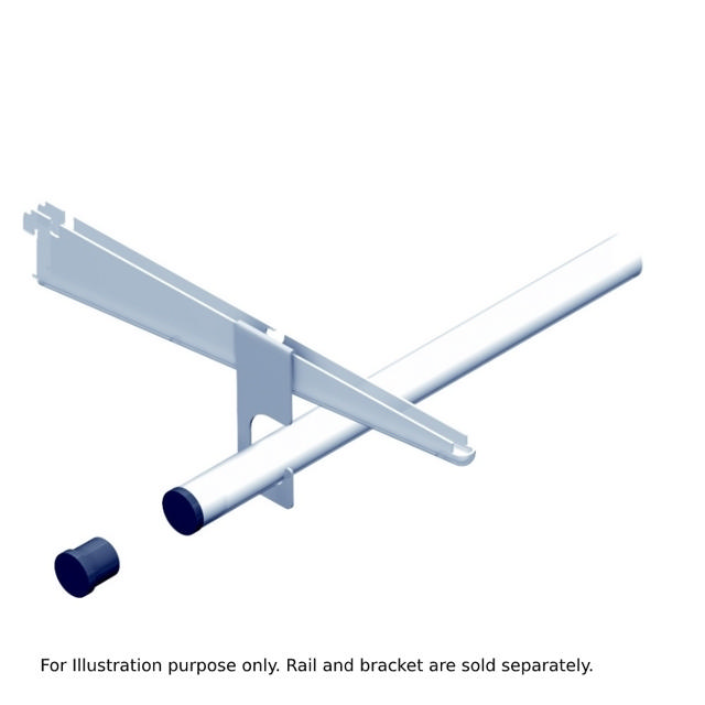 ELEMENT TWIN TUBE HOLDER + ENDCAP -SET WHITE