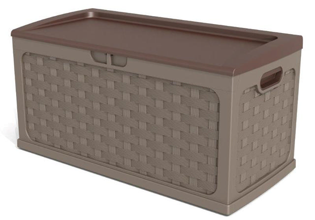 STARPLAST ΠΛΑΣΤΙΚΟ ΚΟΥΤΙ ΑΠΟΘΗΚΕΥΣΗΣ ΜΕ ΟΨΗ RATTAN 115X58X56CM 335L MOCCA