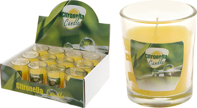 CITRONELLA CANDLE IN GLASS POT