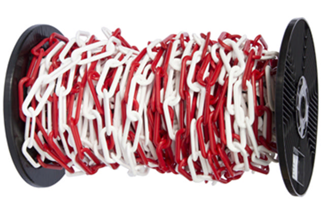 AREF CHAIN PLASTIC 8mm 1M RED&WHITE 