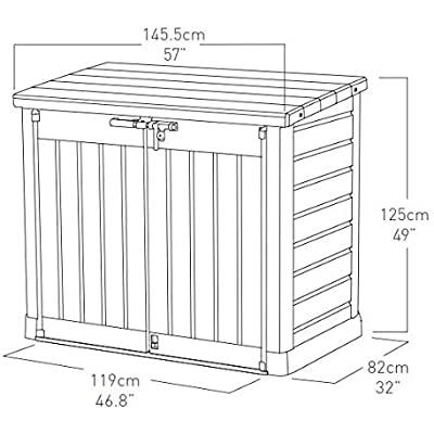 KETER ΑΠΟΘΗΚΕΥΣΗ ΣΤΕΓΑΣΗΣ ΑΠΟΡΡΙΜΑΤΩΝ MAX 145.5X82X125CM