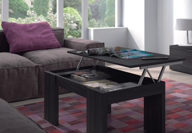 FORES 001637G COFFEE TABLE LIFT-UP GREY 43CM X 100CM X 50CM