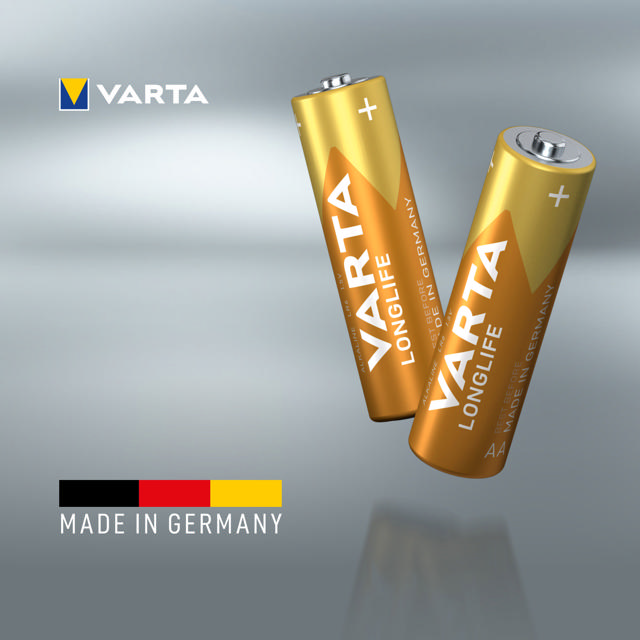 VARTA LONGLIFE ALKALINE BATTERIES AA, MIGNON LR6, 1,5V, 2-PACK