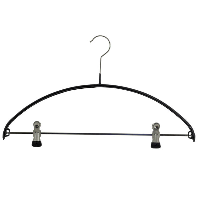 MAWA CLOTHES HANGER WITH CLIPS BLACK