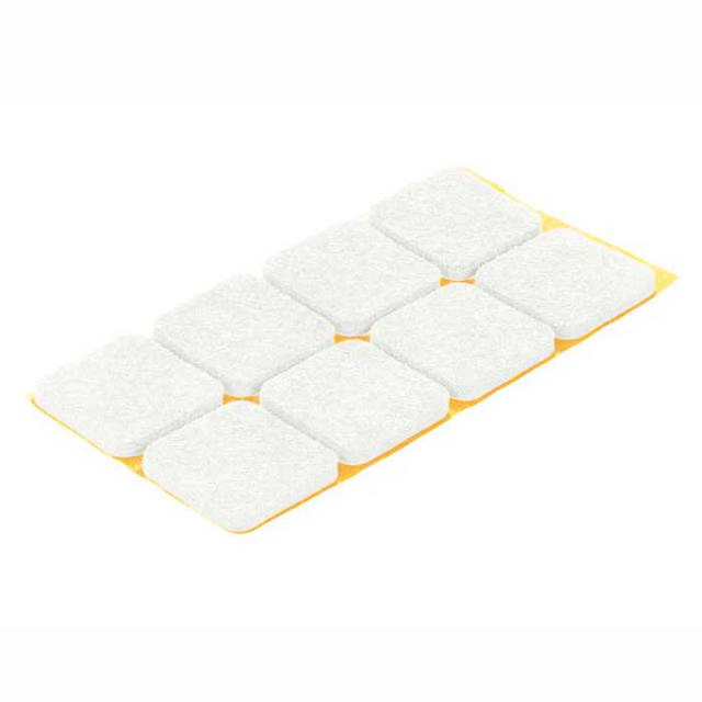 P W 10PCS 20x20mm SET FELTS WHITE