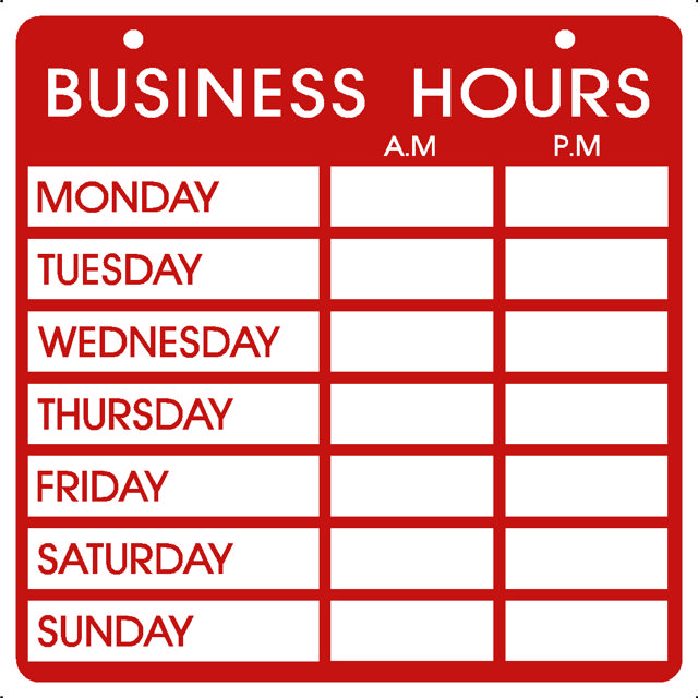 BUSINESS HOURS