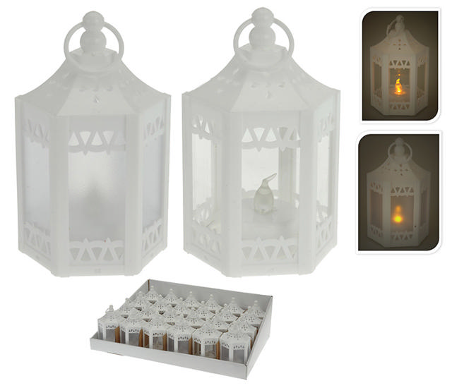 LANTERN LED 11CM WHITE 2ASS