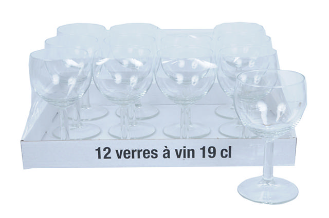 WINE GLASSES 12PCS 19CL