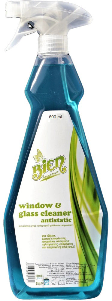 BIEN ANTISTATIC WINDOW & GLASS CLEANER 600ML