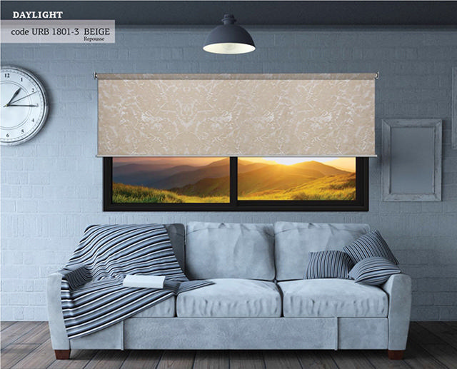 ROLLER BLIND DAYLIGHT BEIGE REPUSSE 60X270CM