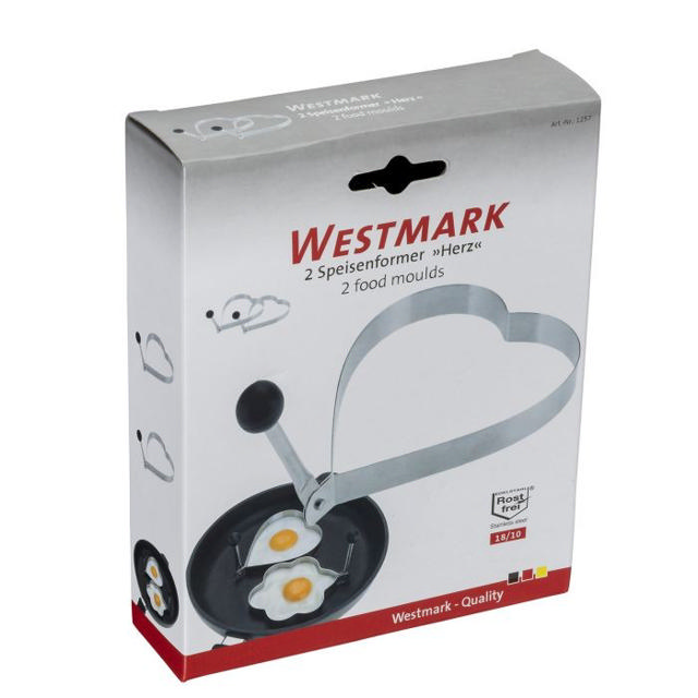 WESTMARK MOULDS HEART STAINLESS STEEL 2PCS