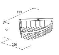 ALU CORNER CADDY 29X21X5