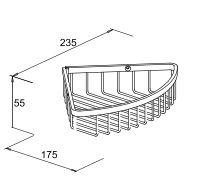 ALU CORNER CADDY 23X17X5