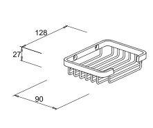 ALU SOAP BASKET 12,5X9X3