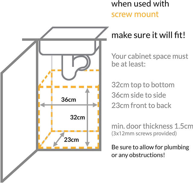 SIMPLEHUMAN HANGING KITCHEN BIN 10L