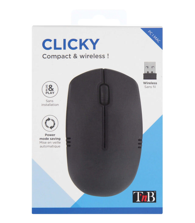 TNB CLICKY WIRELESS OPTICAL MOUSE BLACK