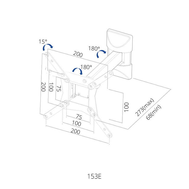 SIH 3 WAY TV MOUNT UP TO 37''/20KG