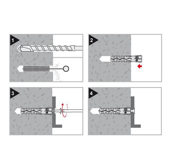 FRIULSIDER SCREW WITH PLUG 10X50 4PCS