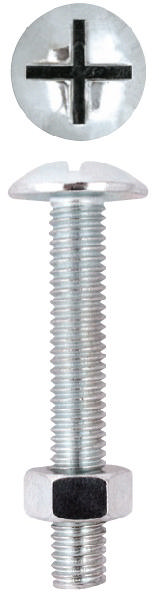 FRIULSIDER WIDE HEAD BOLT&NUT 4X40 15PCS