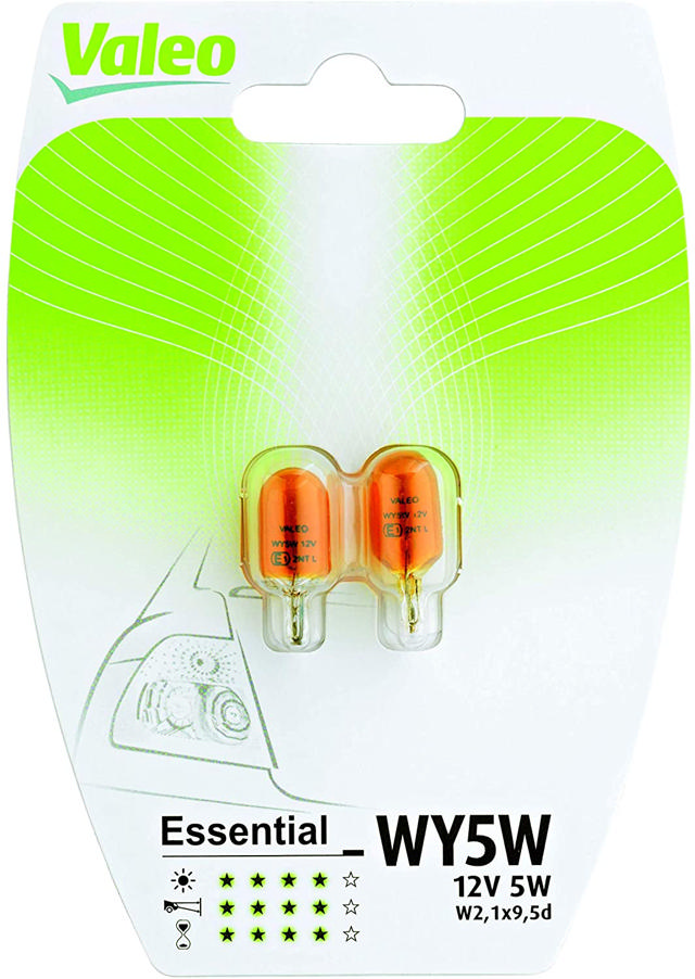 VALEO ΛΑΜΠΑ WY5W ESSENTIAL 12V 5W BLISTER x 2