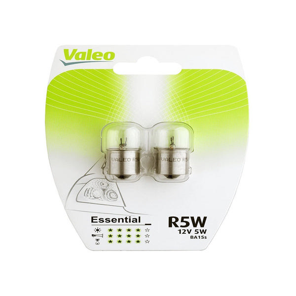 VALEO ΛΑΜΠΑ R5W ESSENTIAL 12V 5W BLISTER x 2