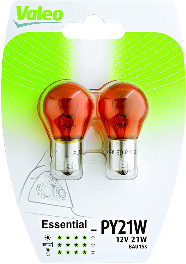 VALEO ΛΑΜΠΑ PY21W ESSENTIAL 12V 21W BLISTER x 2