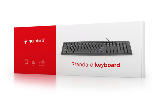 GEMBIRD STANDARD KEYBOARD,USB BLACK