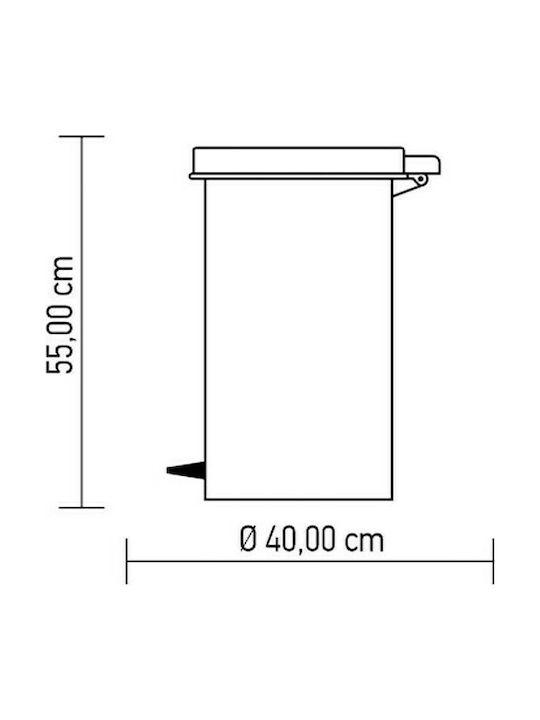 CYCLOPS  ΠΕΤΑΛ ΚΟΥΖΙΝΑΣ 35lt ΓΚΡΙ