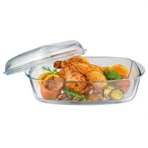 PYREX 466A000 ESSENTIALS ΓΥΑΛΙΝΗ ΟΡΘΟΓΏΝΙΑ ΚΑΤΣΑΡΌΛΑ ΜΕ ΚΑΠΆΚΙ 4,3L + 2,2L