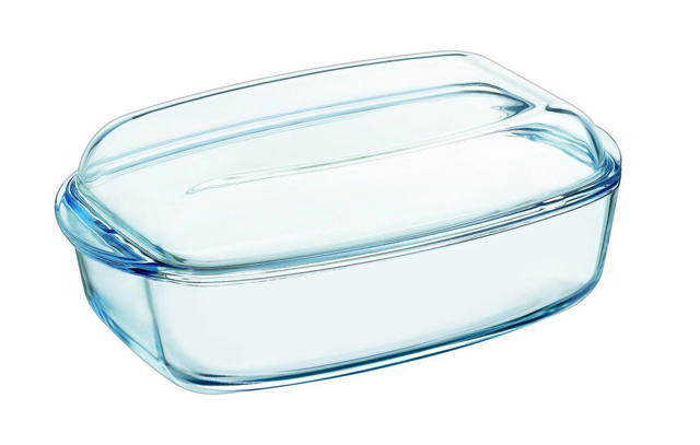 PYREX 466A000 ESSENTIALS ΓΥΑΛΙΝΗ ΟΡΘΟΓΏΝΙΑ ΚΑΤΣΑΡΌΛΑ ΜΕ ΚΑΠΆΚΙ 4,3L + 2,2L