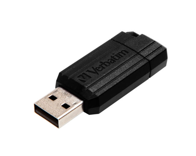 VERBATIM 64GB PINSTRIPE USB DRIVE BLACK