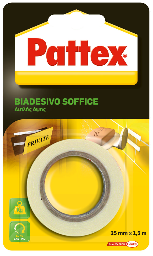 PATTEX DOUBLESIDED TAPE SOFT 25MM X 1,5M