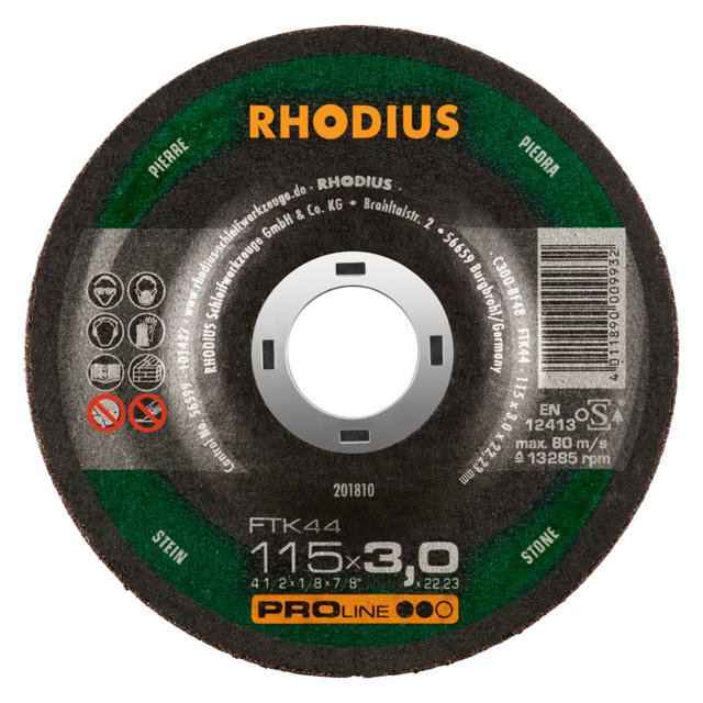 RHODIUS DISC FTK44 115X3MM CUTTING STONE