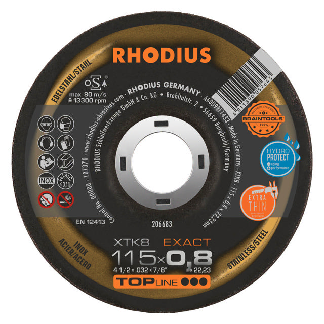 ΔΙΣΚΟΣ ΚΟΠΗΣ RHODIUS XTK8 EXACT 115X0,8MM