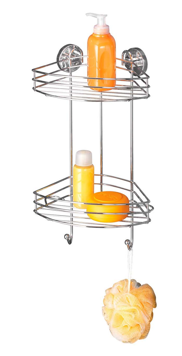 WENKO VAC-LOC 2-TIER CORNER RACK