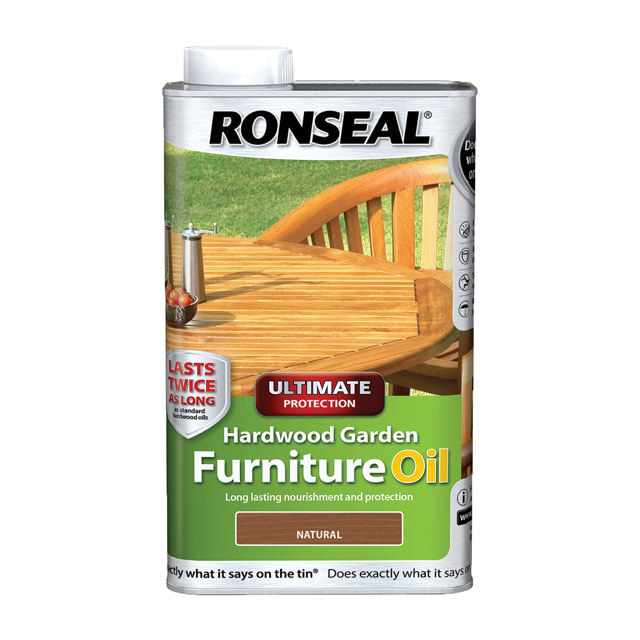 RONSEAL® ULTIMATE PROTECTION ΕΠΙΠΛΑ ΣΚΛΗΡΟΥ ΞΥΛΟΥ ΛΑΔΙΟΥ ΜΕ ΒΑΣΗ ΝΕΡΟ ΦΥΣΙΚΟ ΔΙΑΦΑΝΕΣ 0.5L