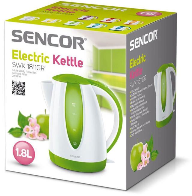 SENCOR SWK1811GR ELECTRIC KETTLE GREEN 1.8L 2000W