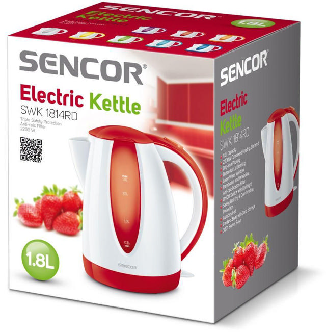 SENCOR SWK1814RD ELECTRIC KETTLE RED 1.8L 2000W