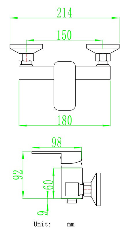 PLUIE RECTA SHOWER MIXER