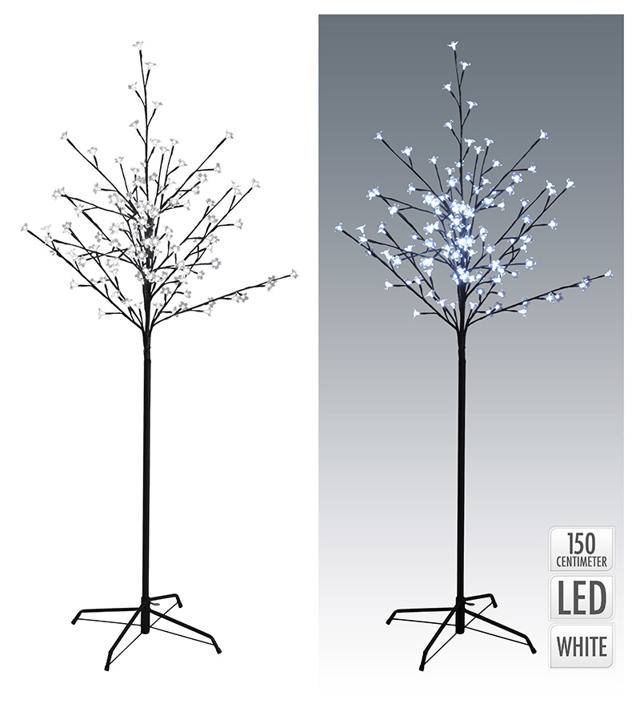 TREE 150CM 96LED WHITE BO