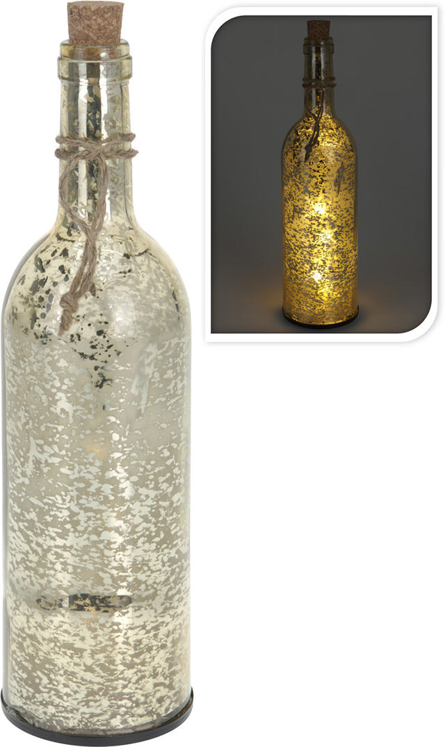 BOTTLE 5LED WARM WHITE BO GOLD