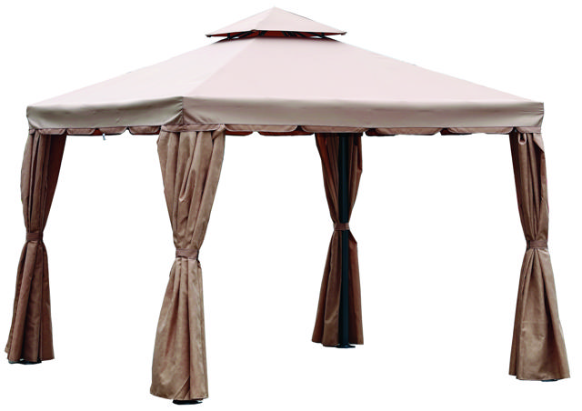 ROMA ALUMINIUM GAZEBO 3X3M + CURTAINS