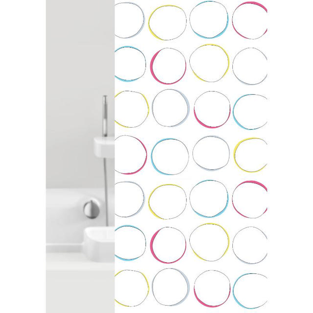 SHOWER CURTAIN TEXTILE CIRCLE