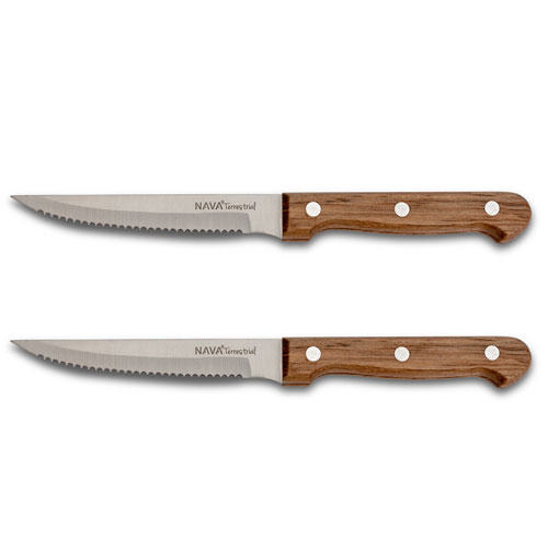 NAVA TERRESTRIAL STAINLESS STEEL STEAK KNIFE 2PCS 21.5CM